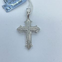 White Gold Diamond Cross Pendant