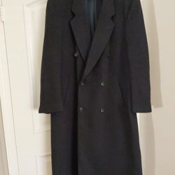 Men's Double-breasted Cashmere/Wool Alfani For Macy's Black Overcoat