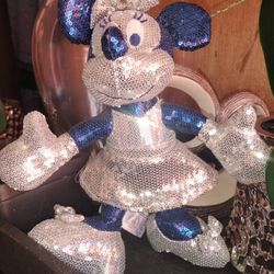 Dallas Cowboys Themed Disney Minnie Mouse Sequin Plushie