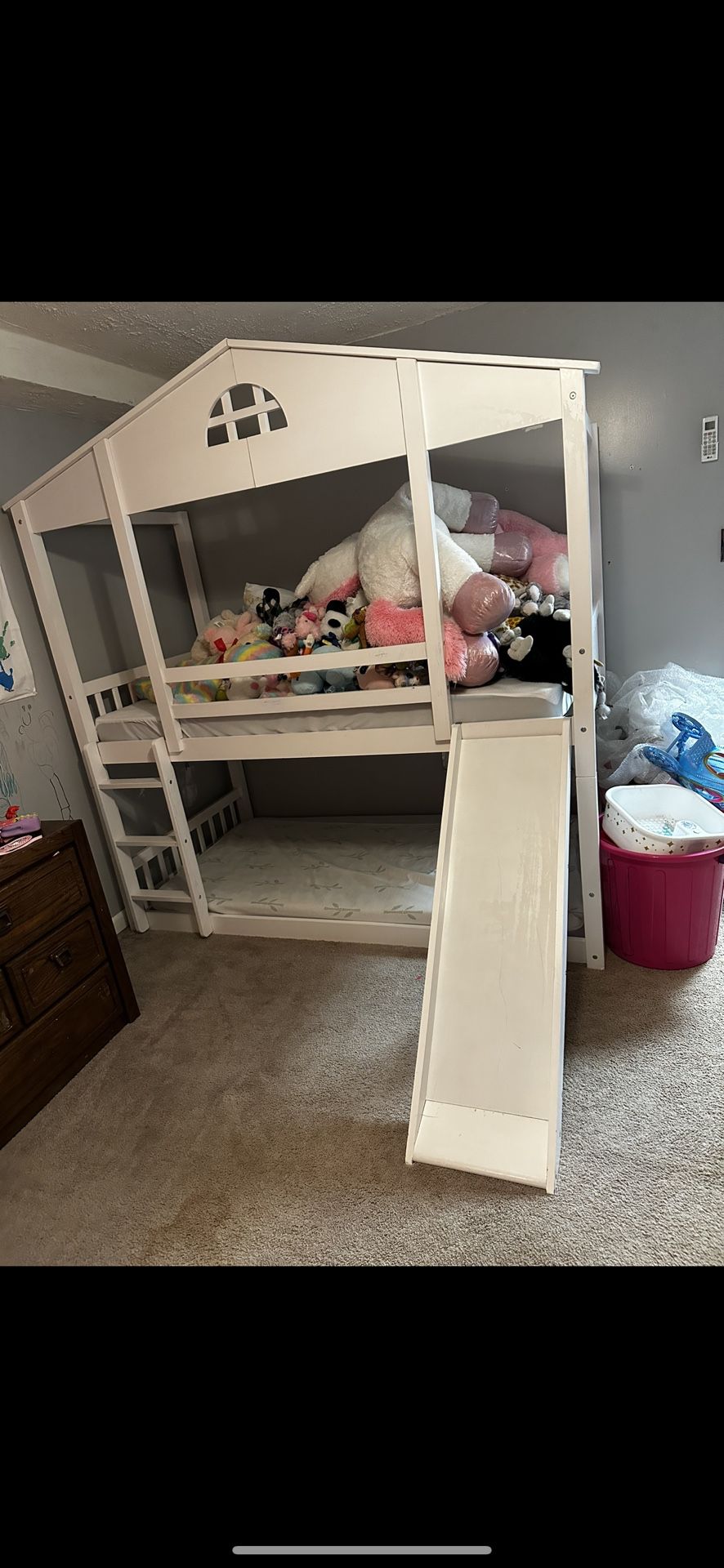 Twin Bunk Bed Frame With Slide