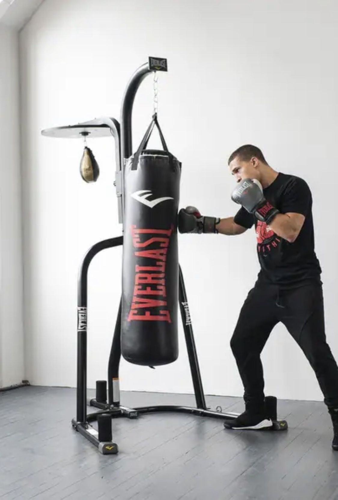 Everlast boxing heavy bag and speed bag stand
