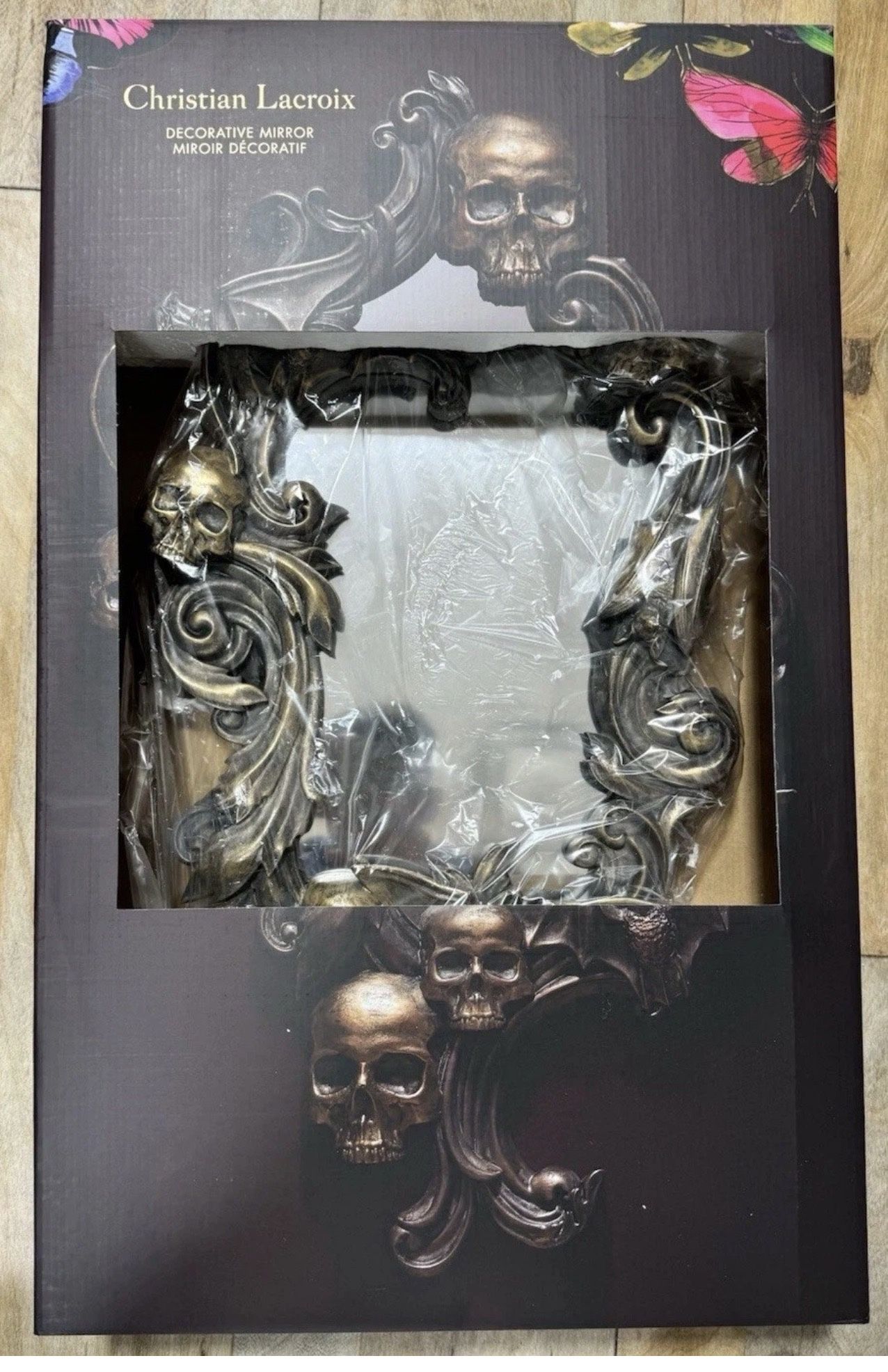 Christian Lacroix Skull Bat Mirror Gothic Elegance Decoration Rare Tiktok Viral