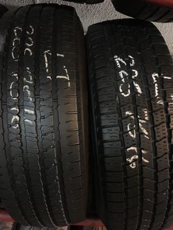 16” 2 used tires LT225/75R16 10 ply