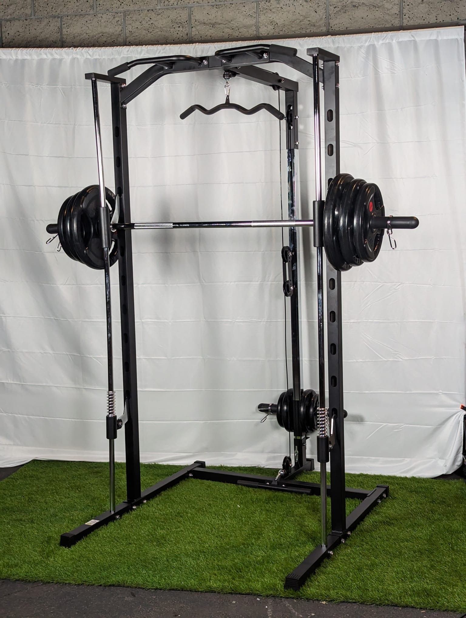 Smith Machines, Power Cages, Squat Racks, Half Racks, Benches, Dumbbells, Weights