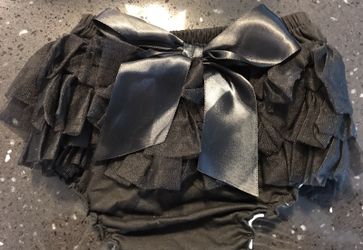 Black baby girl diaper cover bloomers tutu