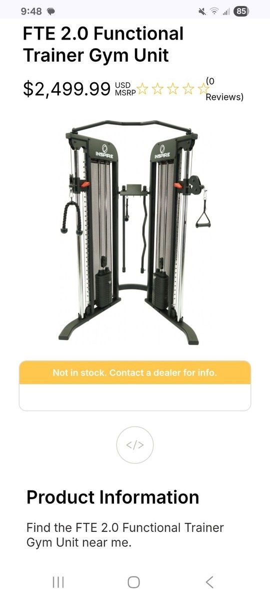 New &  Build Inspire FTE2.0 Functional Trainer Gym Universal Home Gym 