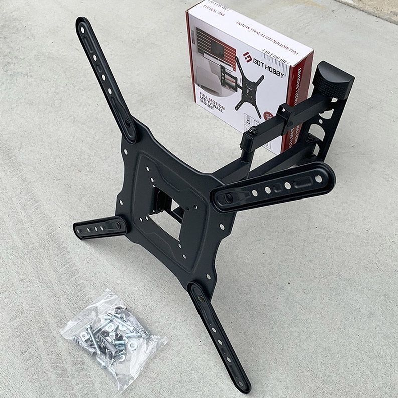 New In Box $19 Full Motion TV Wall Mount for 17-55” TVs Swivel and Tilt Bracket VESA 400x400mm, Max weight 66 Lbs 
