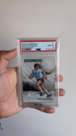 2023-24 Panini Obsidian Diego Maradona White Night PSA 10