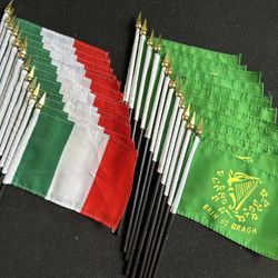 (12) “Flags of Italy”, and, (12) “ERIN GO BRAGH” Brand New, Flags of Ireland