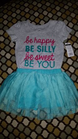 Toddler Girls 2 PC sparkly tutu and tee