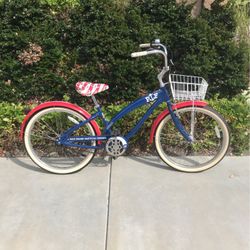 26” Nirve Paul Frank Classic Ladies Blue Beach Cruiser 