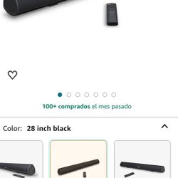 barra de sonido de TV con HDMI con cable y sistema de cine en casa inalámbrico Bluetooth 5.0 (28 pulgadas, tecnología de graves mejorada, controladore