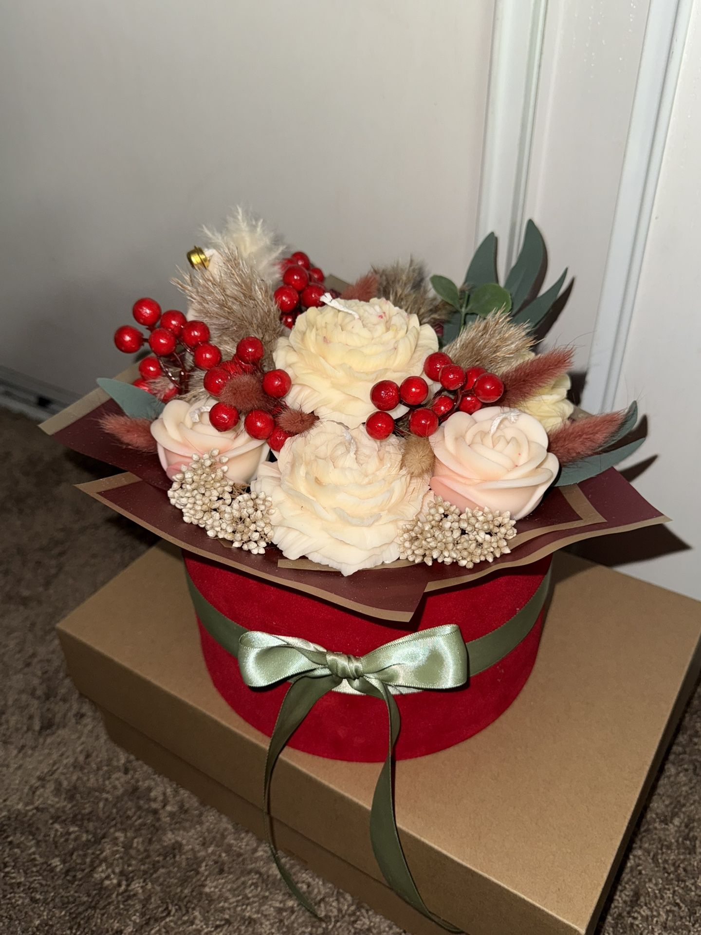 Candle Rose Bouquet Gift 