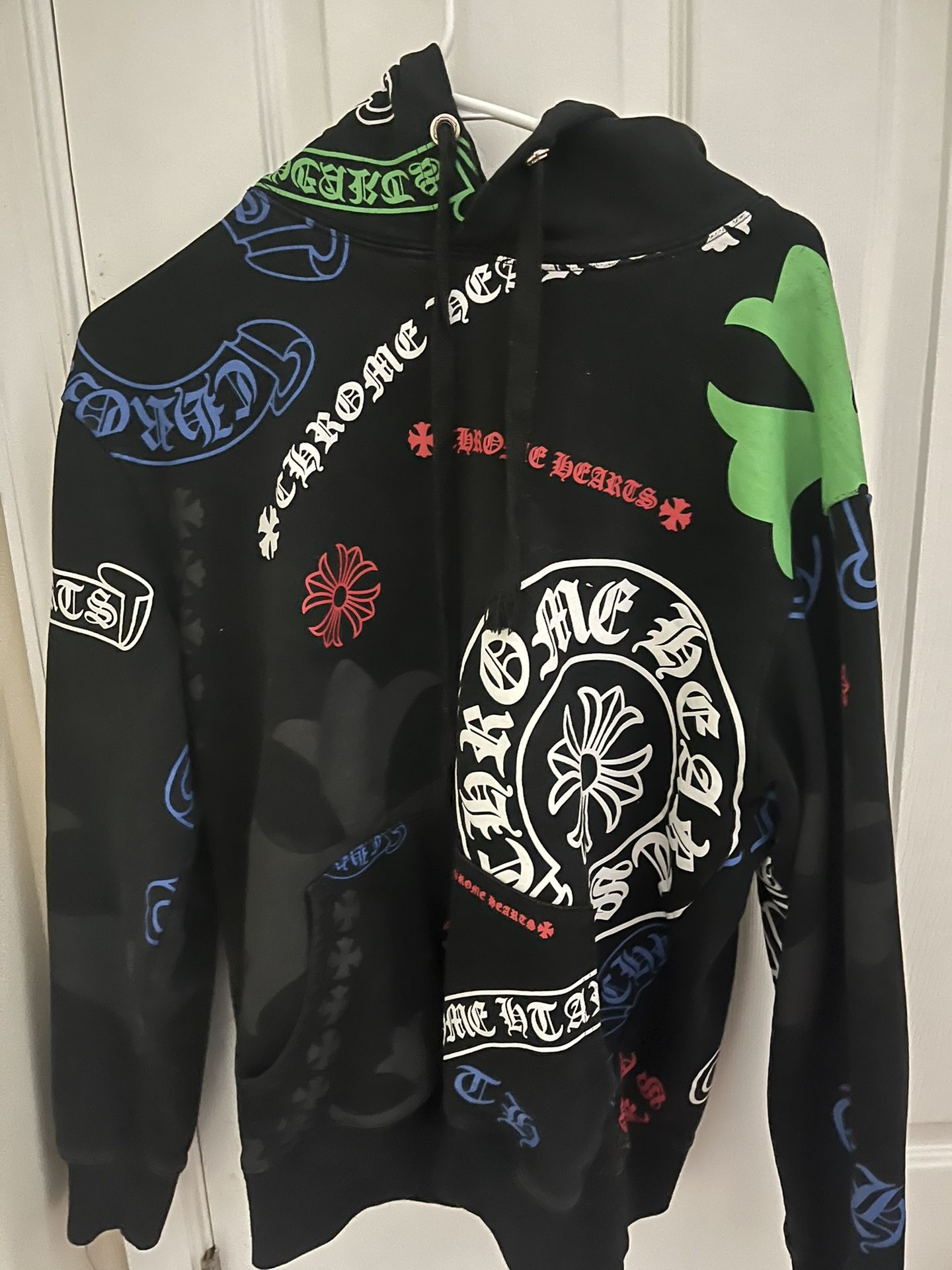 black chrome heart hoodie 