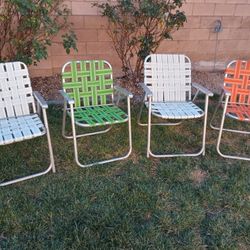 Vintage Aluminum Folding Chairs