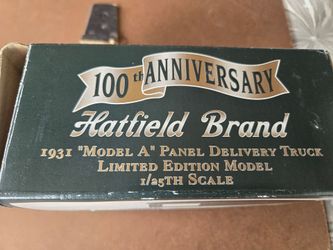 Vintage 1931 Hatfield meats replica model A truck bank
