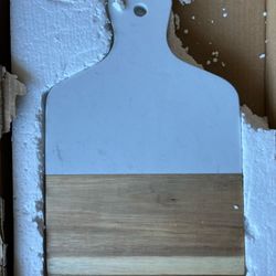 Handmade Marble and Acacia Wood Board, Cheese Board, Serving Platter