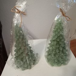 christmas trees candle holders 