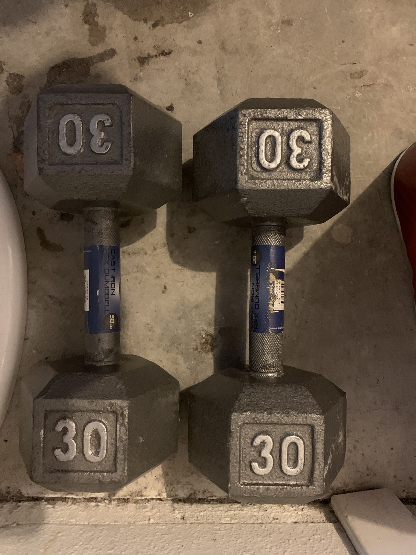 Weights 30lbs each