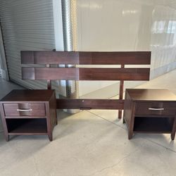 King size Bed Frame with Nightstands