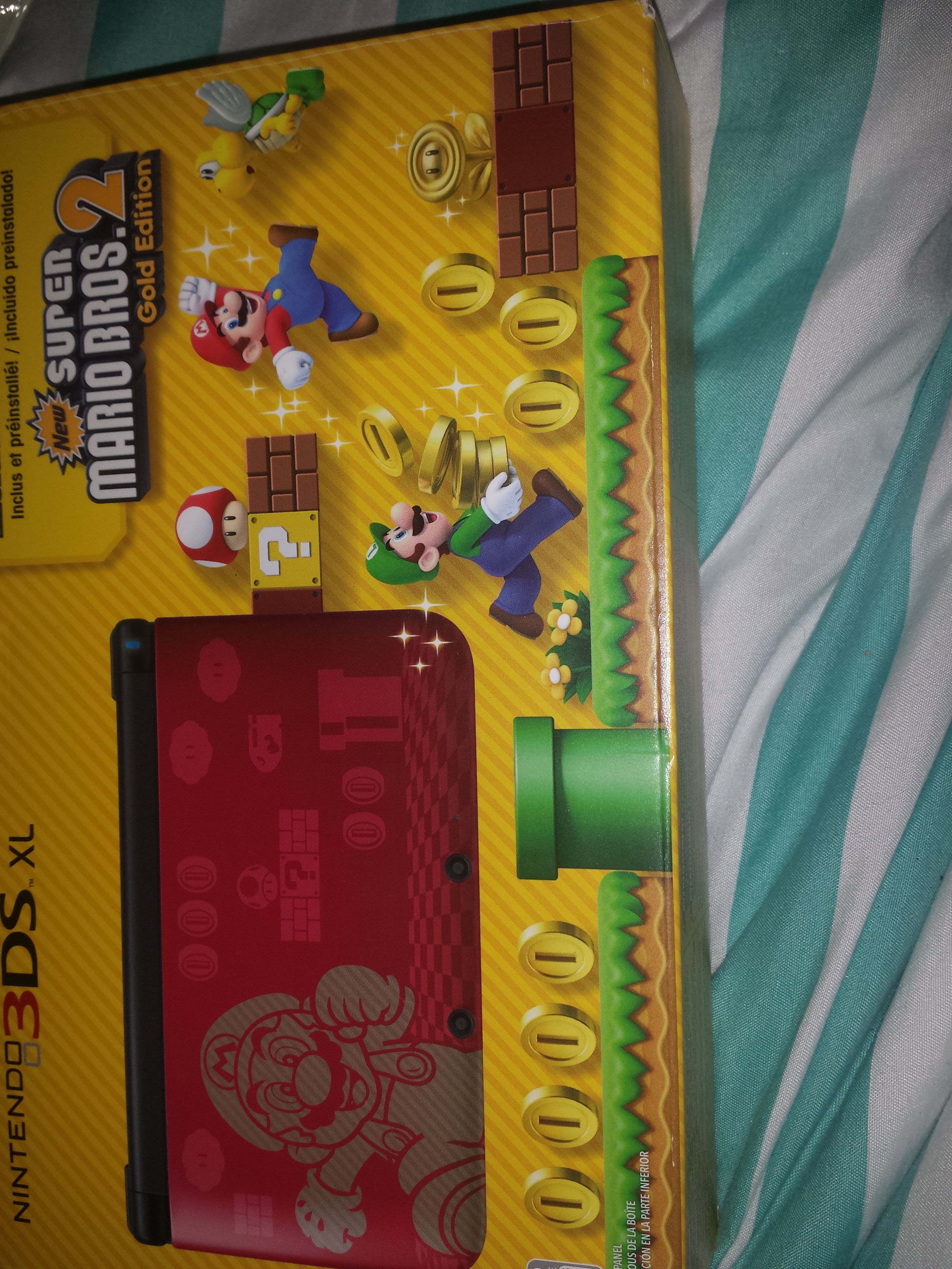 Nintendo 3ds xl preinstalled supermario bro gold edition