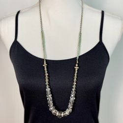 LOFT Long Beaded Sparkly Necklace