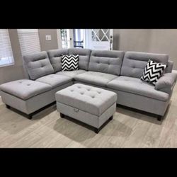 Brand New Sectional 3 Pcs Storage Ottoman $589