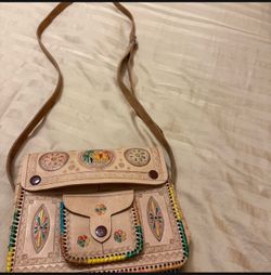 Unique Leather hand crafted Handbag only  cash