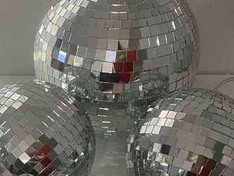 Silver Disco Ball set