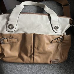 “STORKSAK” Leather Diaper Bag