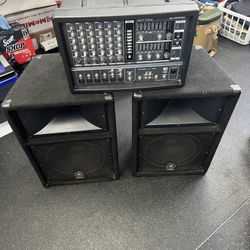 Yamaha Speakers And Mixer 