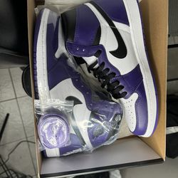 Court Purple Air Jordan 1s
