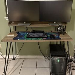 Desk with Monitor Stand