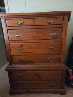 Tall Wood Chest of Drawers Dresser