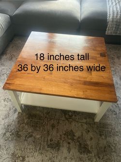 Wood coffee table