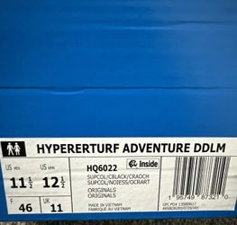 ADIDAS ORIGINALS HYPERTURF ADVENTURE DDLM SHOES HQ6022 size 11.5