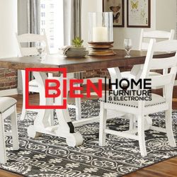 Valebeck White/Brown Dining Table

