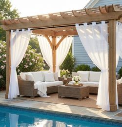 White sheer curtains 84”