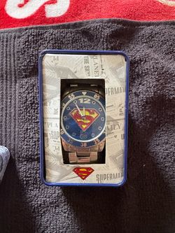 Superman DC Comics Watch with Tin Box