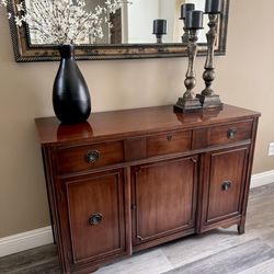 Antique Furniture Set ~ Buffet • Display Cabinet • Dining Table