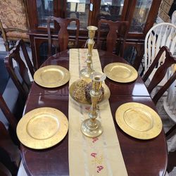 Mahogany Haverty Formal Dining Room Table with Wing