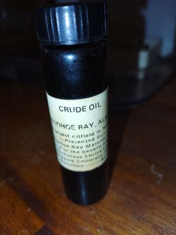 Alaska souvenir vial of crude oil