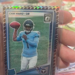 Cam Ward – QB, Tennessee Titans 2024 Donruss Optic Rated Rookie Football Emoji Parallel (short print border)
