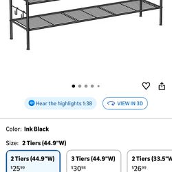 SONGMICS 2-Tier Shoe Rack