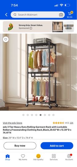 New in box clothing rack
