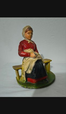 MC - VINTAGE CAST IRON DOOR STOP / BOOKEND 5"×4" -G1000