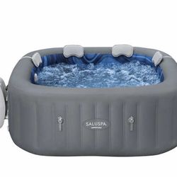 Brand New In Box SaluSpa Coronado EnergySense Square Air Jet 4-6 Person Inflatable Spa