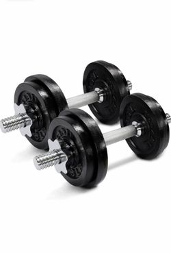 Yes4all Adjustable Dumbbells 50 Lbs Cast iron weight plates Diamond Knurled Chrome Handle