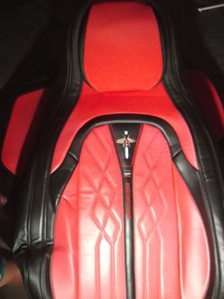 BEGONYDEER Premium Red & Black Leather Car Seat Cover Full Set - Like New
