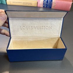 Authentic LOUIS VUITTON Empty Sunglasses Navy Blue Case Only.